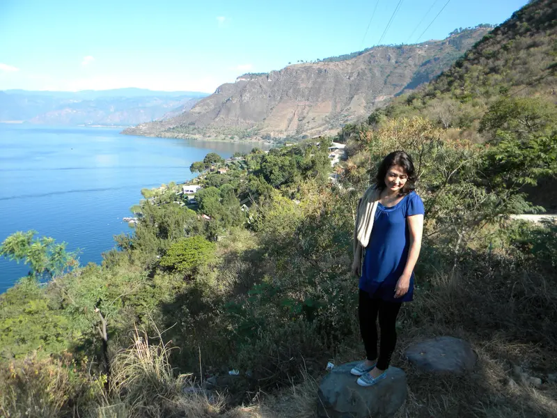 Sara at Lake Atitlan